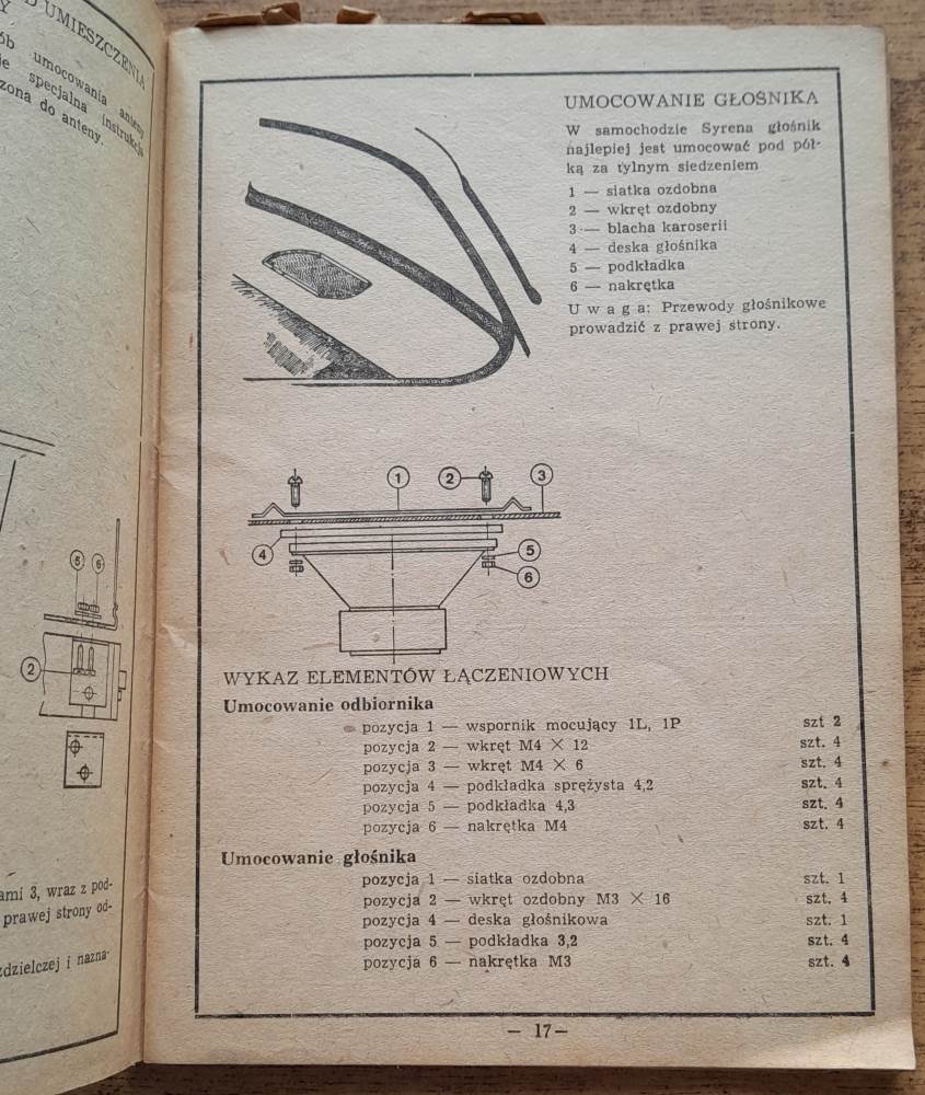 Safari 2 / Instrukcia odklócania samochodów a montažu odbiornika samochodowego