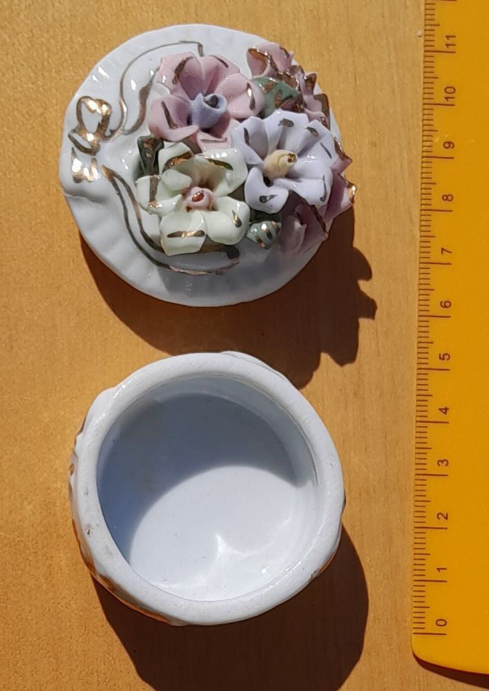 Keramická šperkovnica / Priemer 4,5 cm