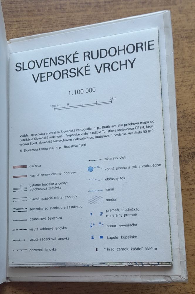 Slovenské rudohorie / Veporské vrchy + mapa / Turistický sprievodca ČSSR 20