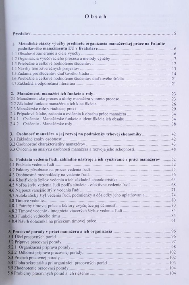 Organizácia manažérskej práce