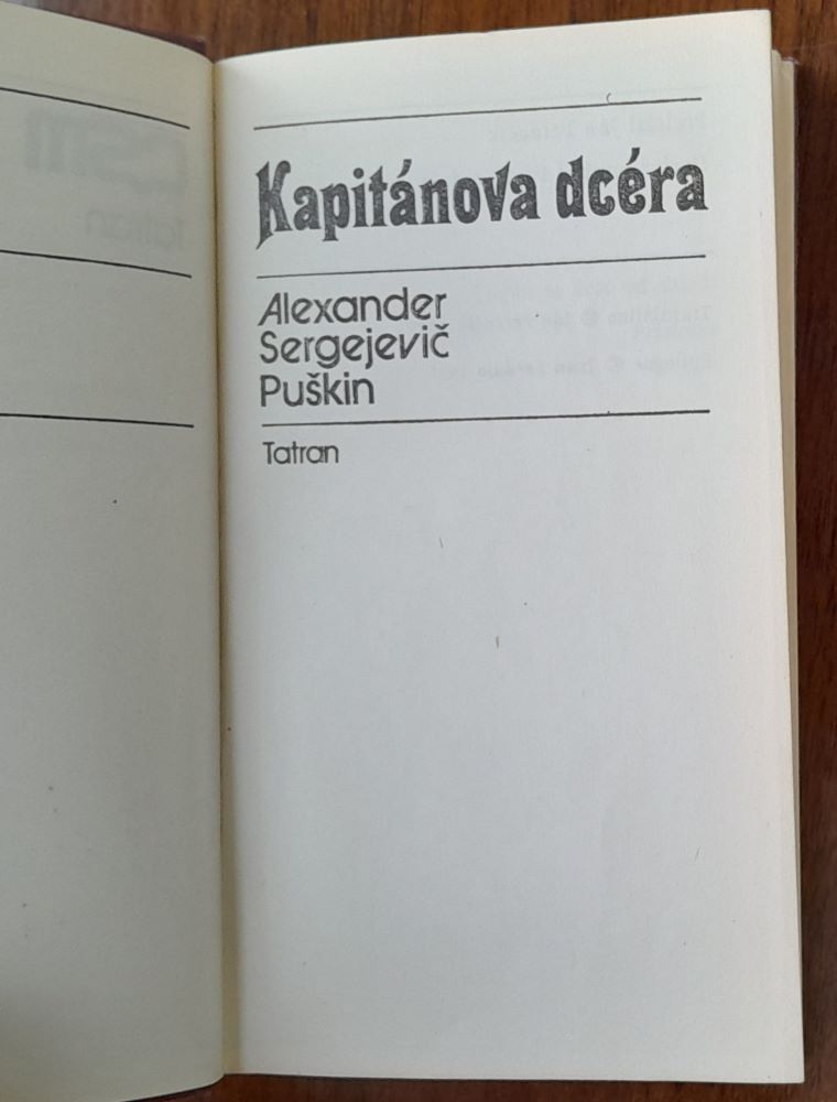 Kapitánova dcéra (Puškin) / Čítanie študujúcej mládeže