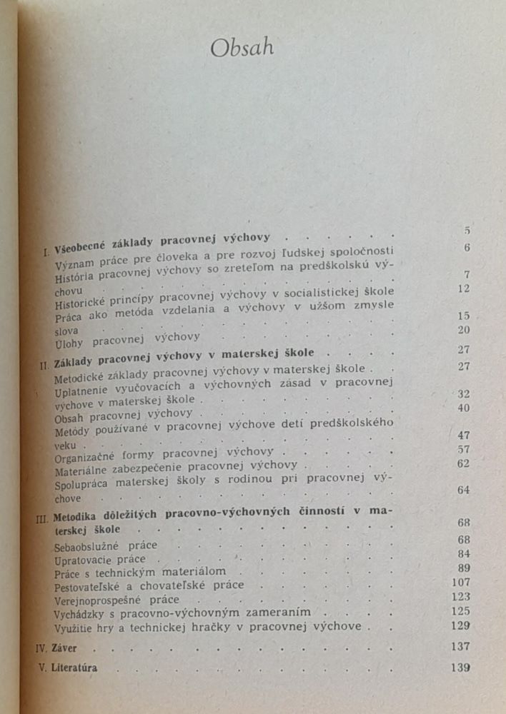 Metodika pracovnej výchovy v materskej škole / Učebnica pre stredné pedagogické školy