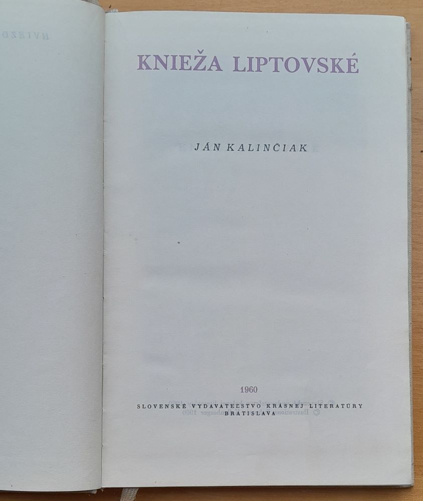 Knieža liptovské / Hviezdoslavova knižnica