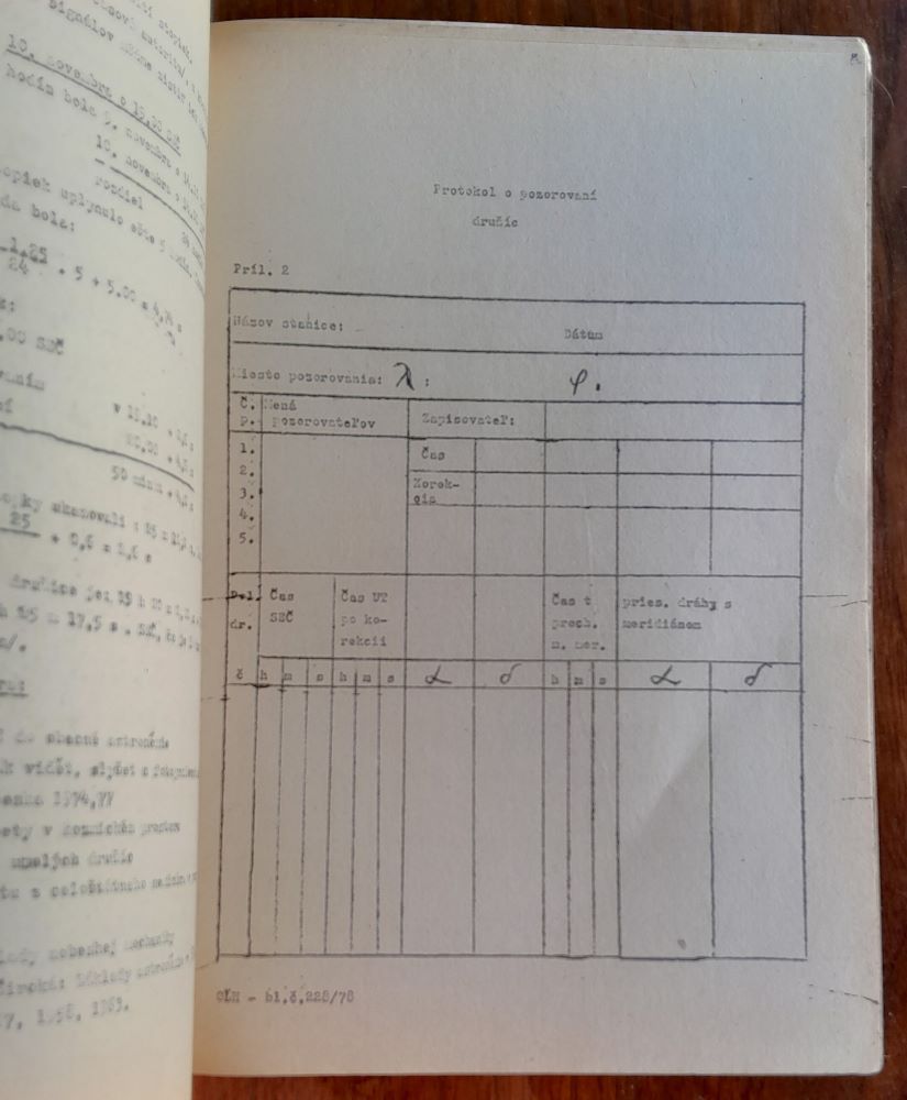 Amatérske pozorovanie umelých družíc Zeme / Metodický materiál