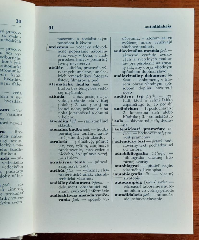 Terminologický slovník kultúry a osvety / Výkladový slovník
