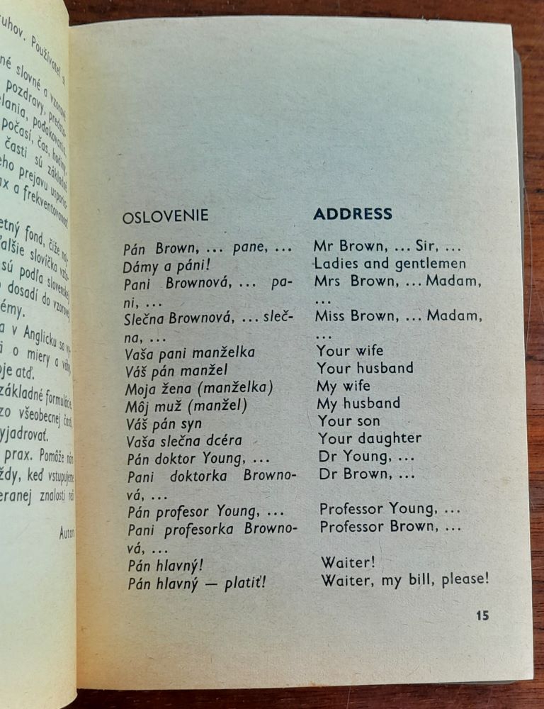 Angličtina do vrecka / Konzervačná príručka / Phrase Book