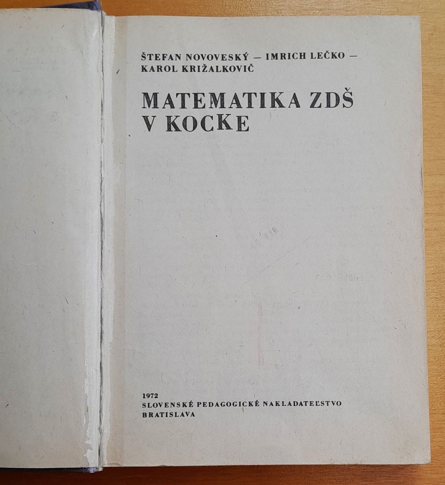 Matematika ZDŠ v kocke (učebnica)