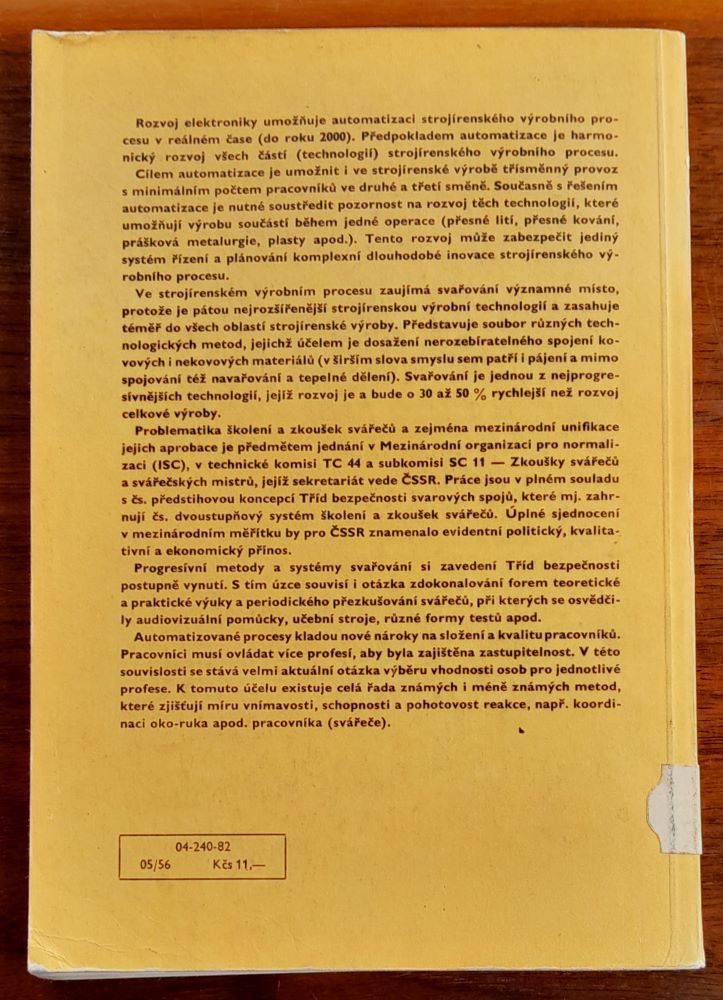 Příprava svářečú k úředním zkouškám