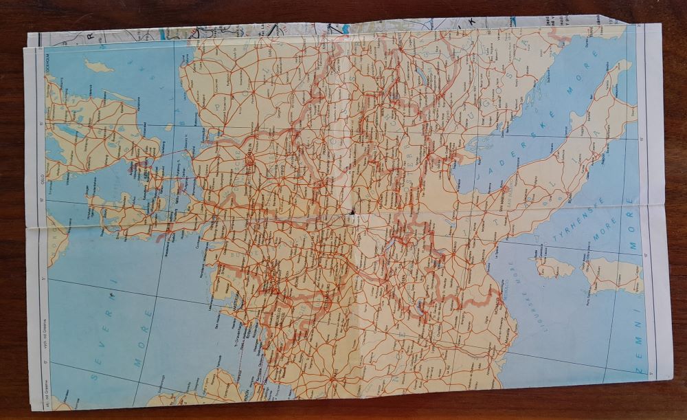 Mapa k jízdnímu řádu ČSD