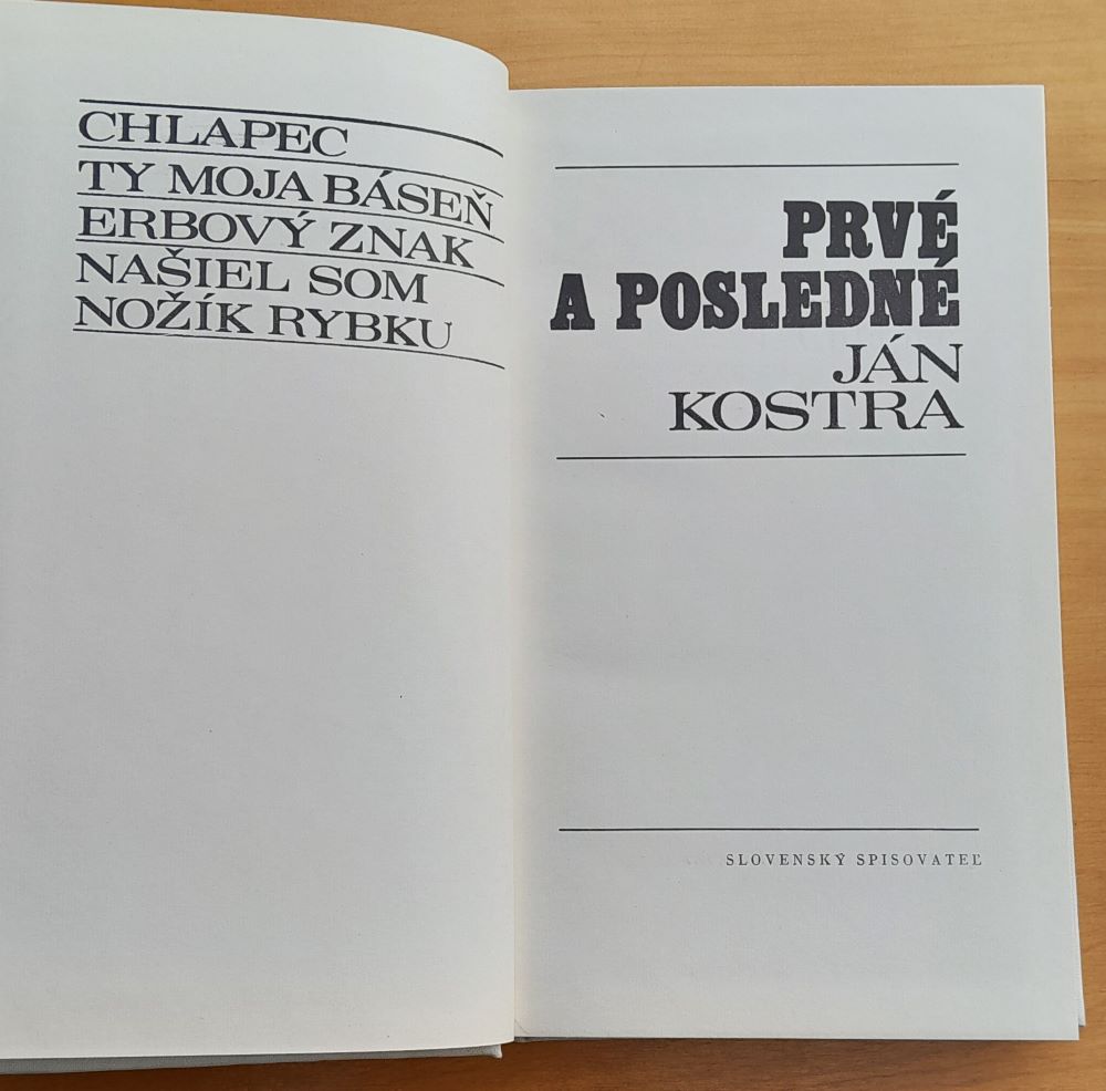 Prvé a posledné / Chlapec / Ty moja báseň / Erbový znak / Našiel som nožík rybku