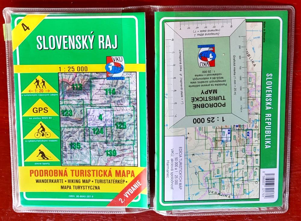 Slovenský raj / Podrobná turistická mapa / Mierka 1 : 25 000