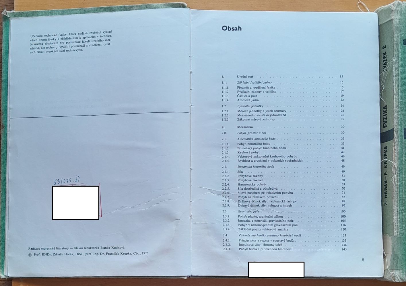 Fyzika / Příručka pro vysoké školy technického směru 1. 2.