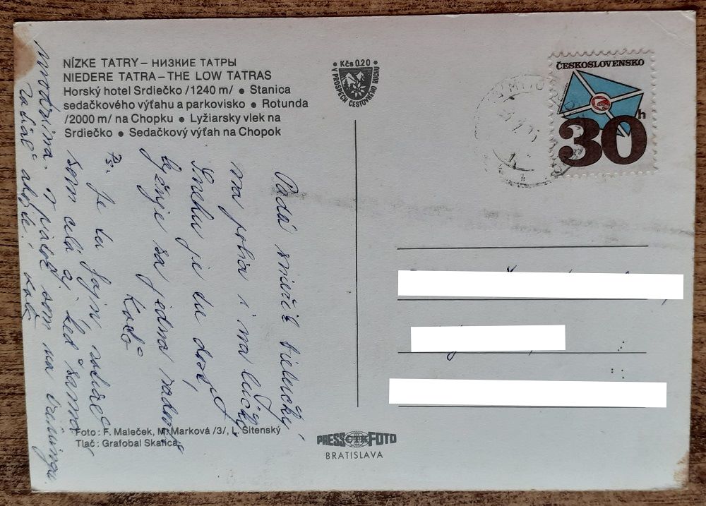 Nízke Tatry - Hotel Srdiečko - 1976?