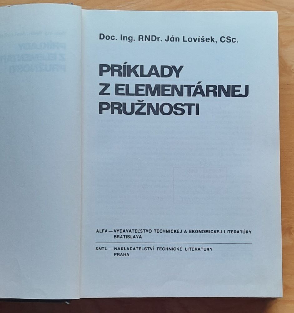Príklady z elementárnej pružnosti / Edícia Stavebníckej literatúry