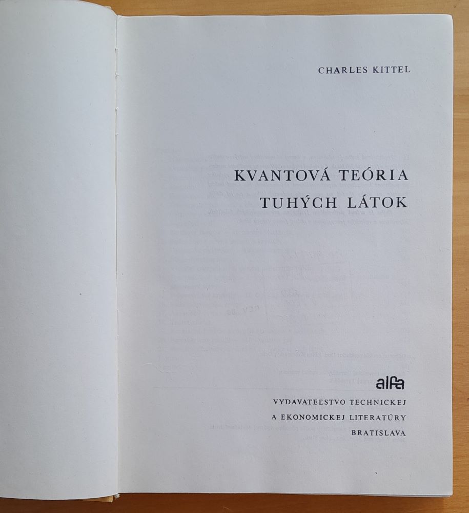 Kvantová teória tuhých látok / Edícia Teoretickej literatúry