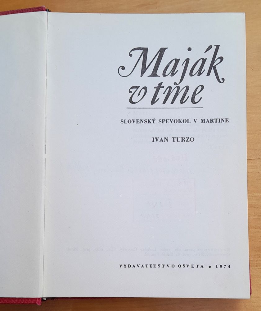 Maják v tme / Slovenský spevokol v Martine