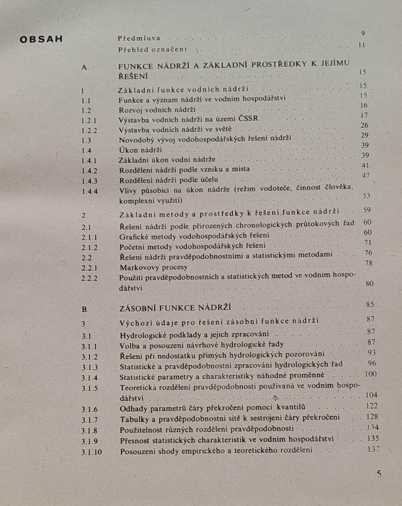 Hospodaření s vodou v nádržích