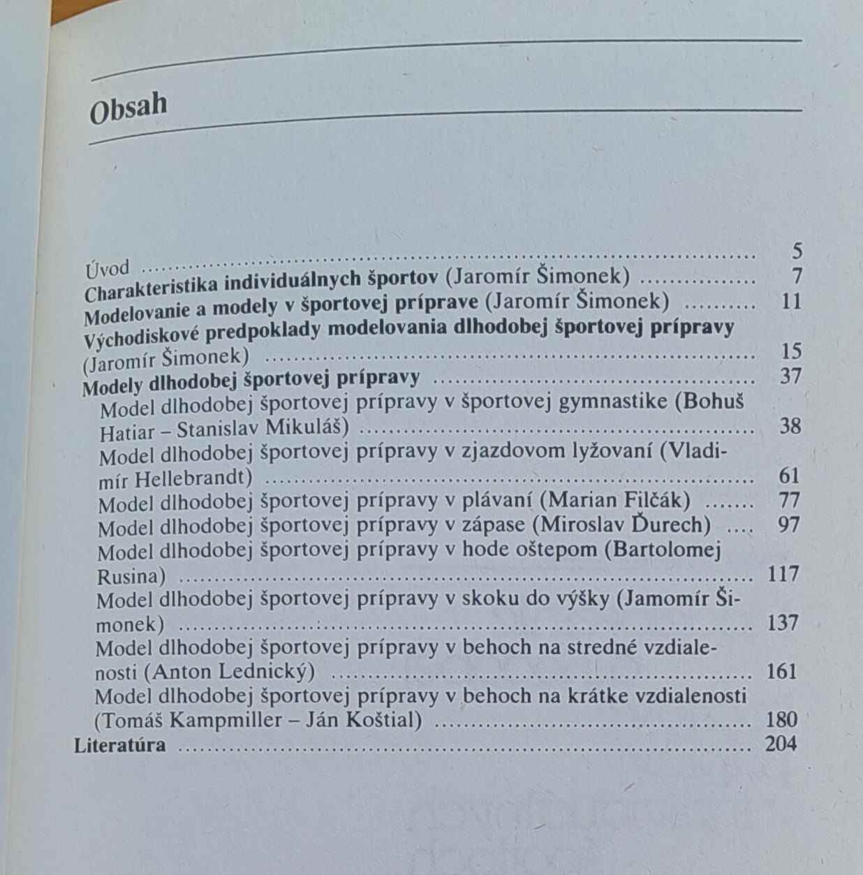 Modelovanie dlhodobej športovej prípravy v individuálnych športoch