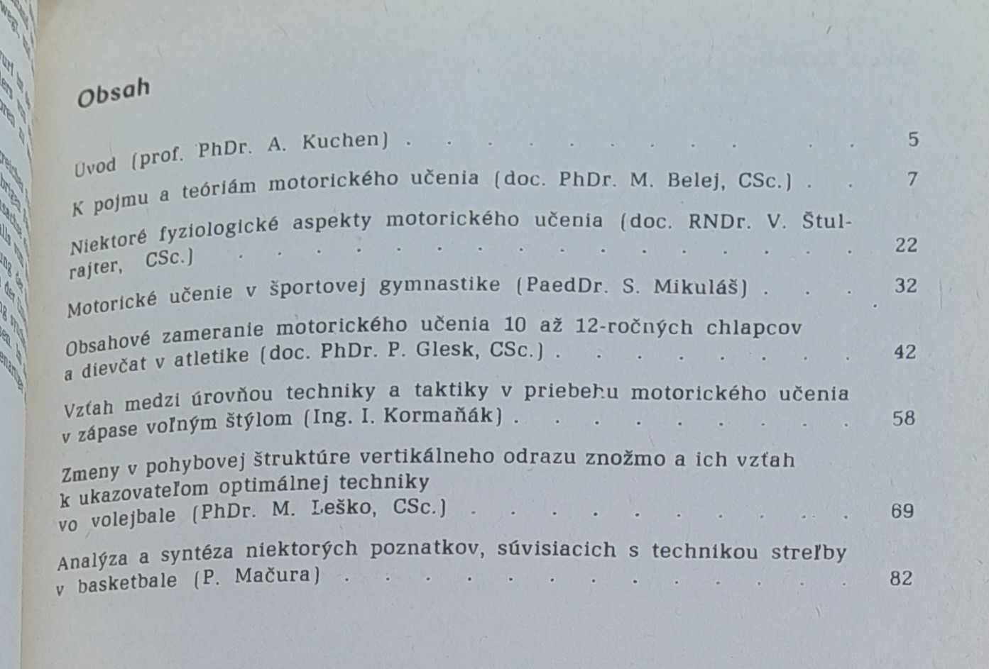 Teoretické základy osvojovania si pohybov v športe XI.