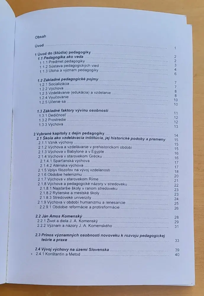 Základy pedagogiky / Vybrané kapitoly pre doplňujúce pedagogické štúdium
