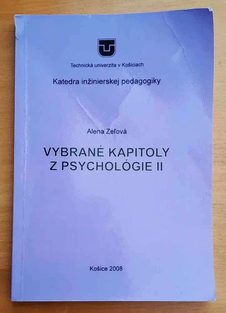 Vybrané kapitoly z psychológie 1. 2.