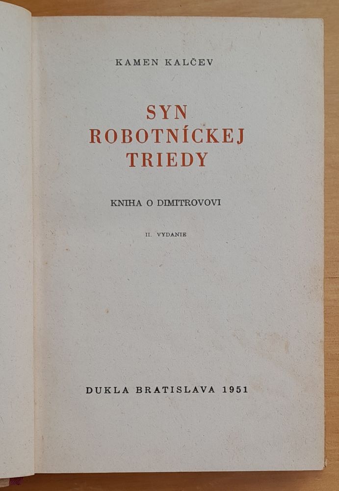 Syn robotníckej triedy / Knihy o Dimitrovovi