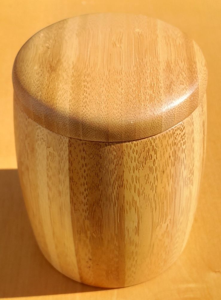 Čajová bambusová dóza s otočným vekom