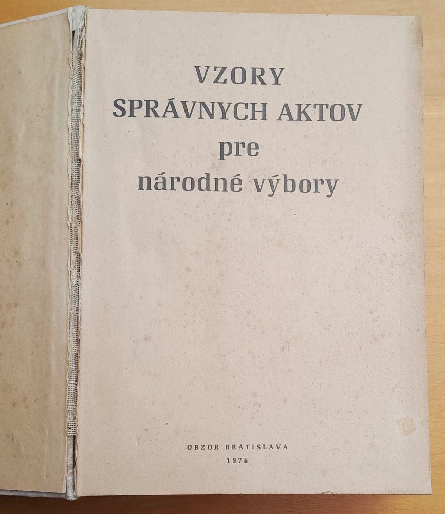 Vzory správnych aktov pre národné výbory