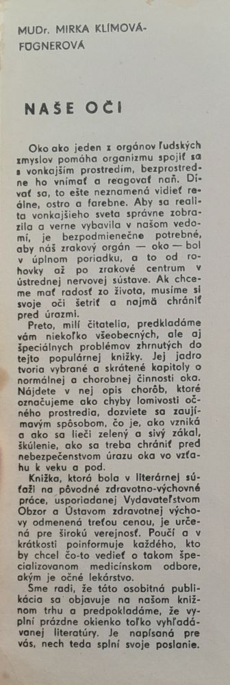 Naše oči / Zdravie všetkým