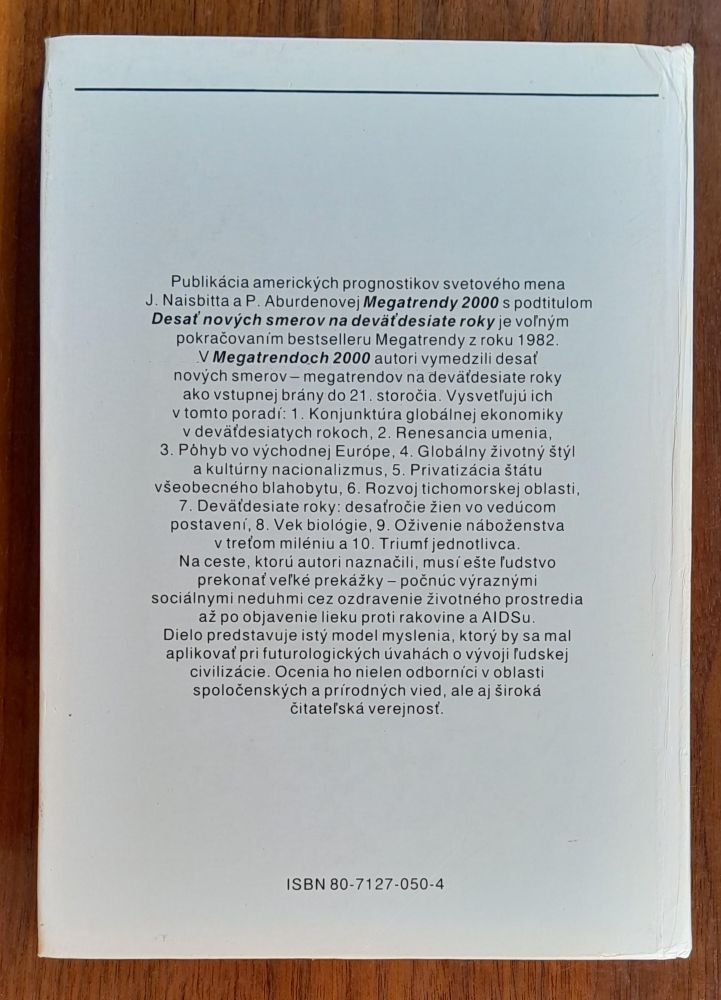 Megatrendy 2000 / Desať nových smerov na deväťdesiate roky