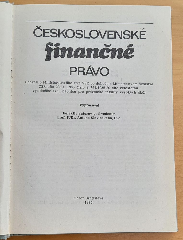 Československé finančné právo