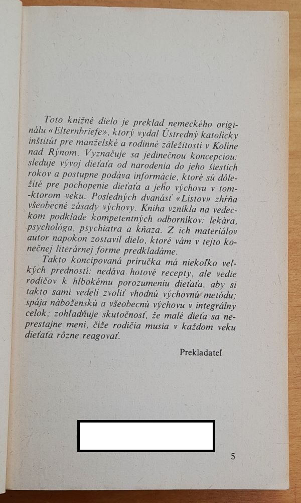 Listy rodičom