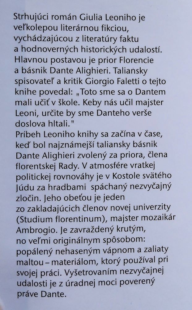 Mozaikový zločin / 1. časť série Dante Alighieri