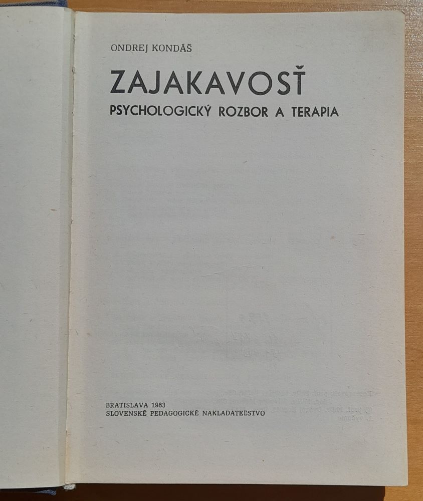 Zajakavosť / Psychologický rozbor a terapia