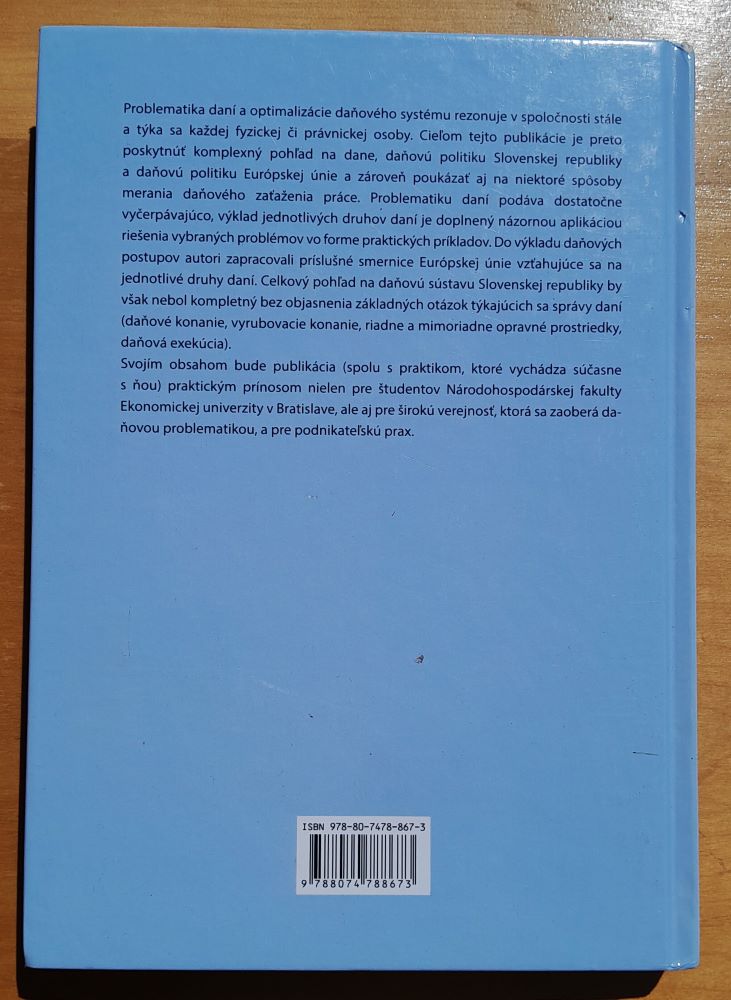 Daňovníctvo / Daňová teória a politika 1.
