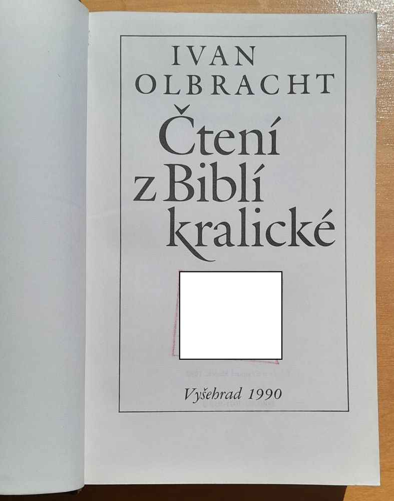Čtení z Biblí kralické