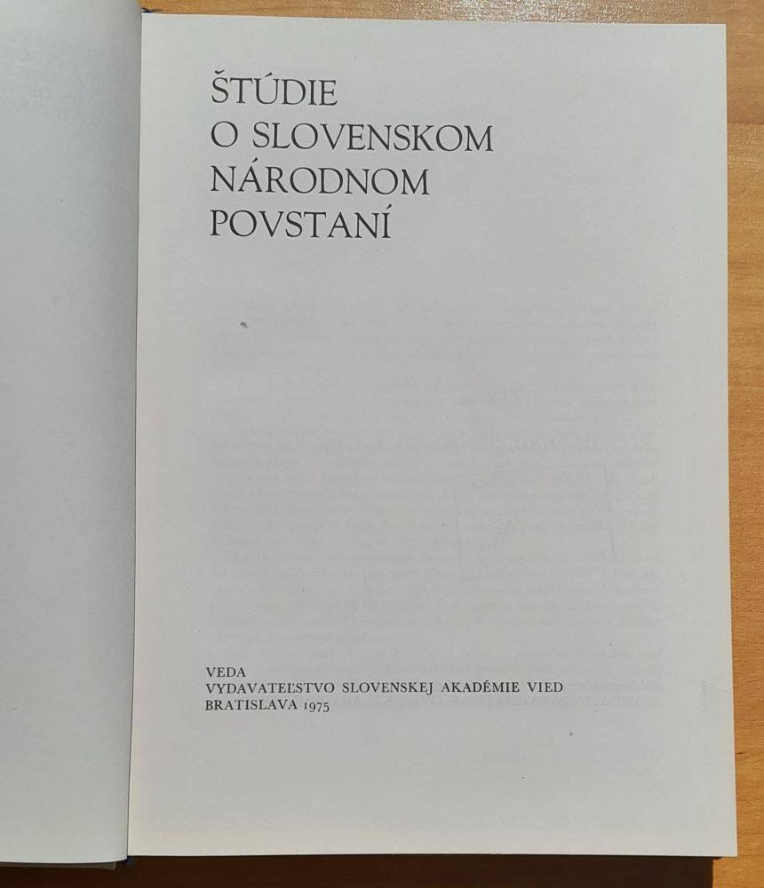 Štúdie o Slovenskom národnom povstaní