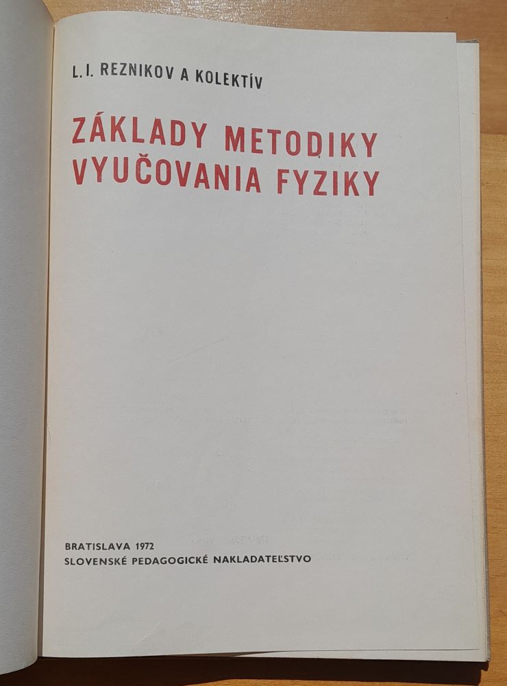 Základy metodiky vyučovania fyziky
