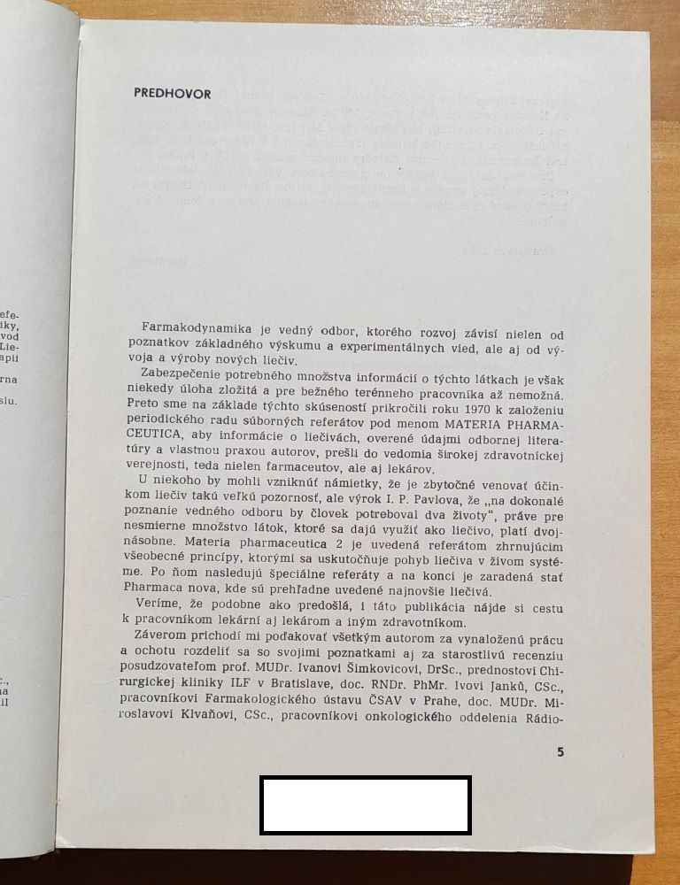 Materia pharmaceutica 2. / Štúdium - terapia - progres