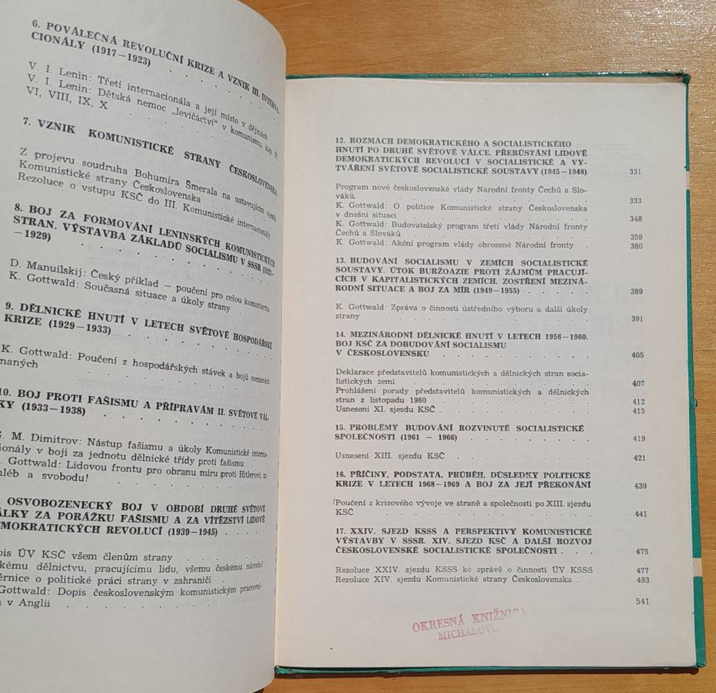 Čítanka z dějin mezinárodního dělnického hnutí a KSČ