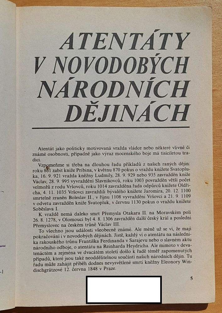 Osudné výstřely / Atentáty v našich dějinách