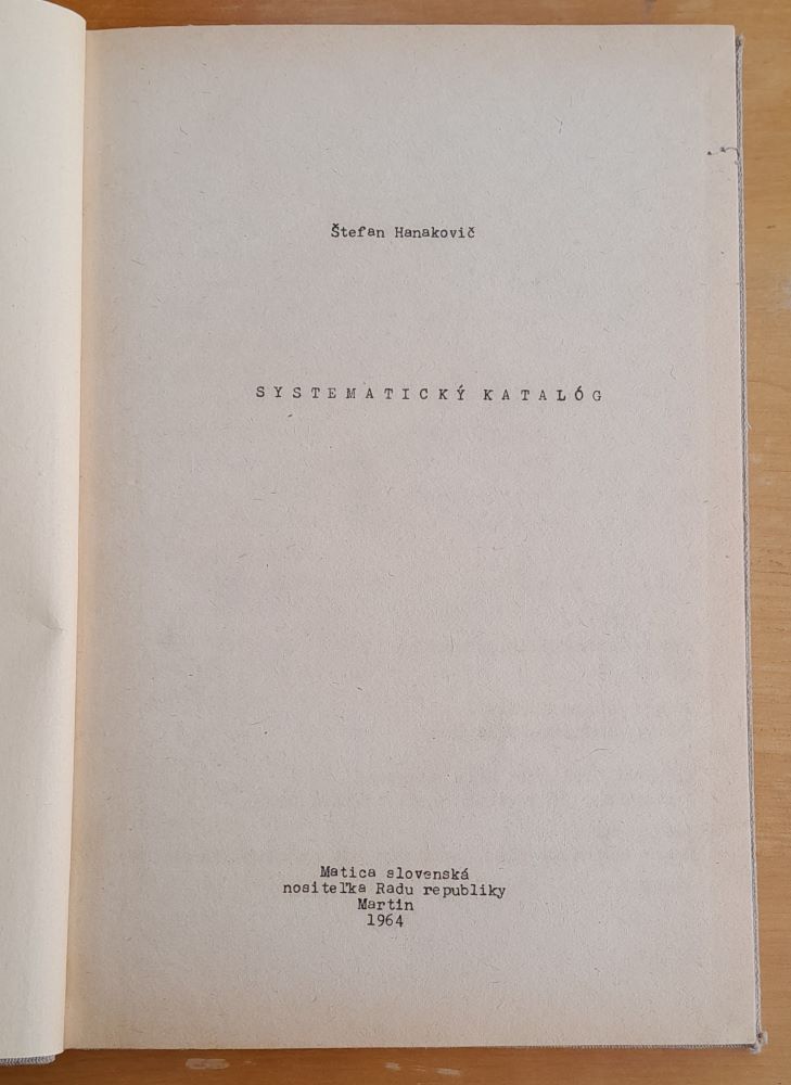 Systematický katalóg / Edícia Príručky pre knihovníkov