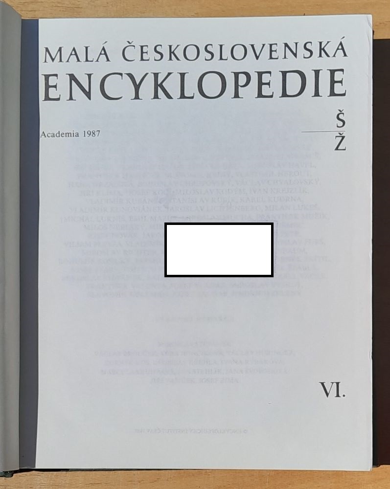 Malá československá encyklopedie 6. Š-Ž