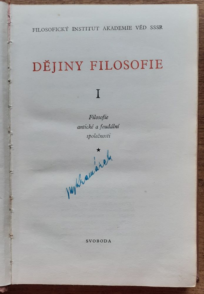 Dějiny filosofie I. a II.