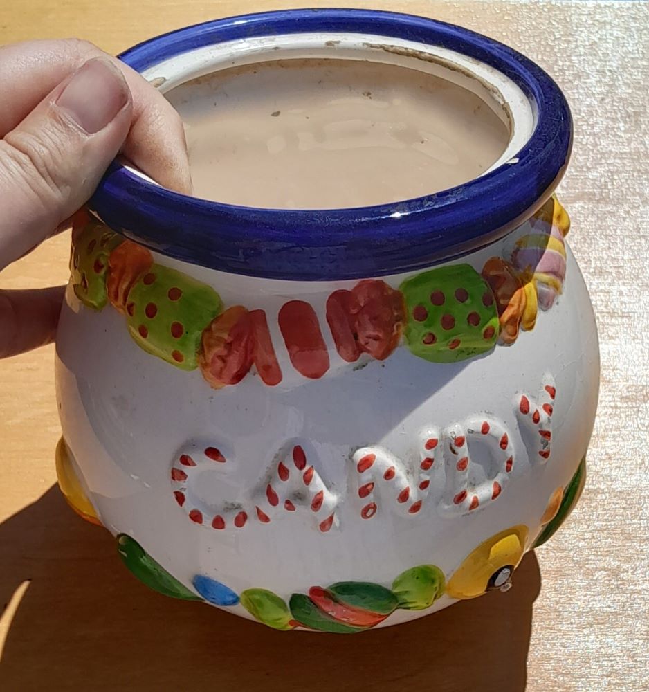 Porcelánová dóza na cukríky z USA bez vrchnáku - Výška 12 cm - objem cca 1,4 l