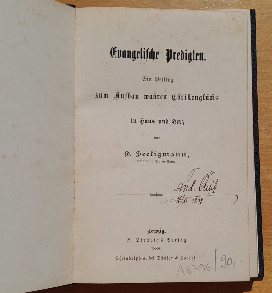 Evangelische Predigten von Saloman Seeligmann