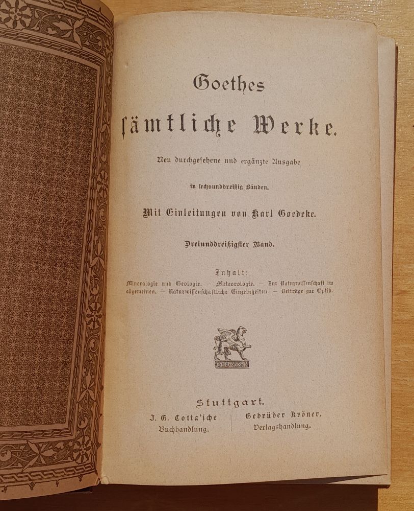Goethes sämtliche Werke 33