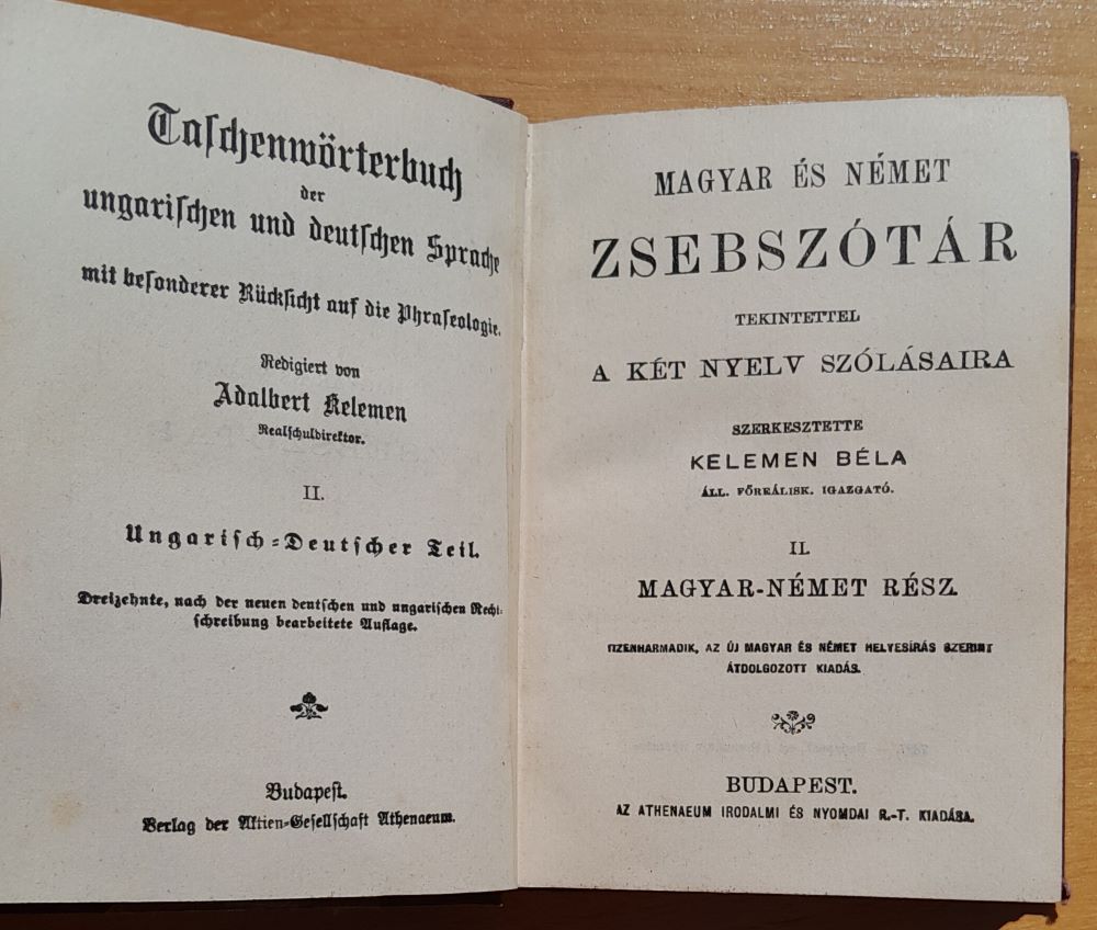 Magyar és német zsebszótár / Tekintettel a két nyelv szólásaira