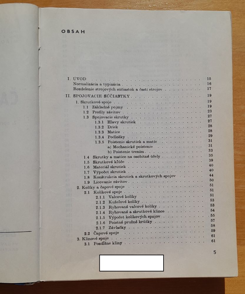 Časti strojov II - III