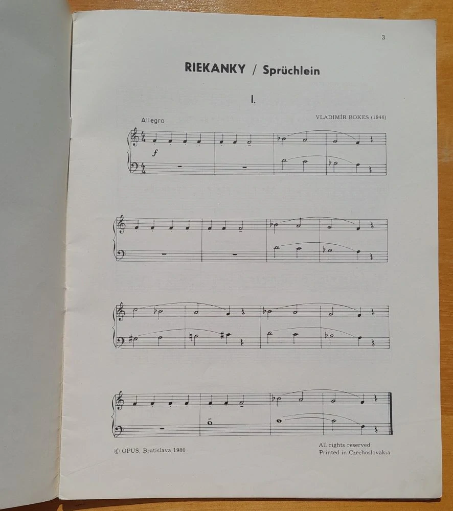 Detský cyklus op. 13. / Der Kinderzyklus op. 13 / Klavír